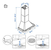 IKEA ALLMÄNBILDAD Wall Mounted Range Hood Stainless Steel