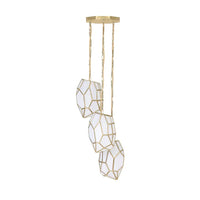 Heera 3-Light Pendant Light in Brass 46464-019