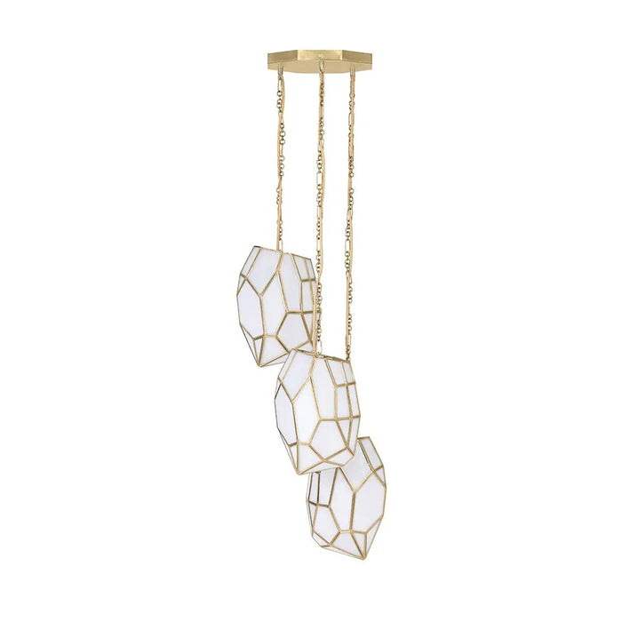 Heera 3-Light Pendant Light in Brass 46464-019