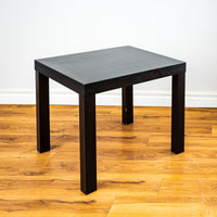 Side Table in Black Lightweight Wood, 17.75-inch Tall