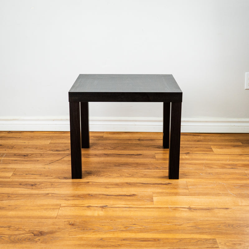 Side Table in Black Lightweight Wood, 17.75-inch Tall