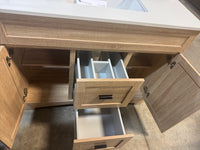 Glacier Bay White Oak Vanity Combo with Engineered Stone Top