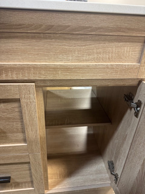 Glacier Bay White Oak Vanity Combo with Engineered Stone Top