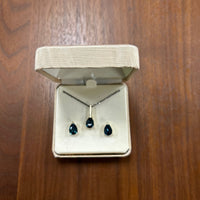 18 inch Blue TearDrop Necklace
