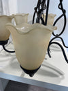 Black 6-Bulb Metal Chain Chandelier