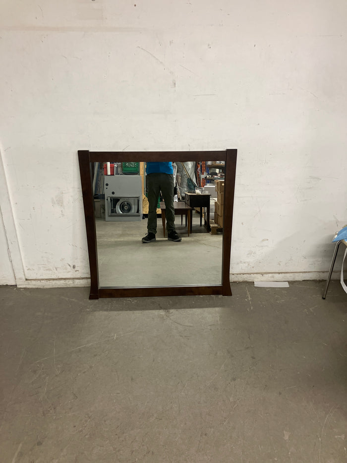 38.5”W Brown Framed Mirror