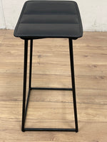 Modern Black Metal Framed Stool