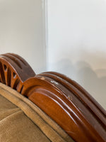 Tan Velvet Tub Accent Chair