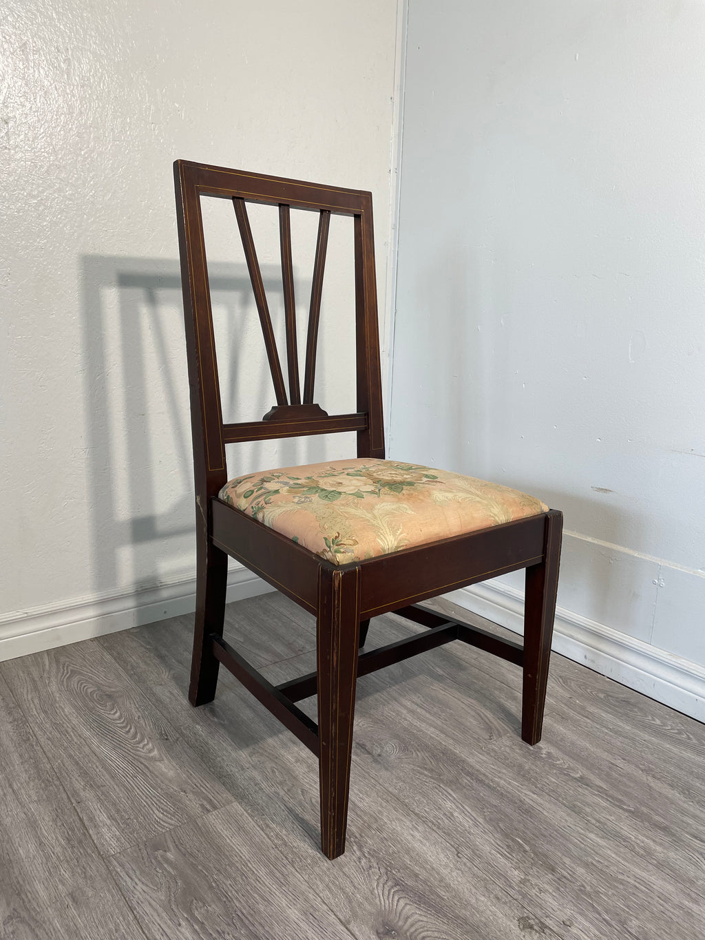 Antique Floral Cushioned Dining Chair
