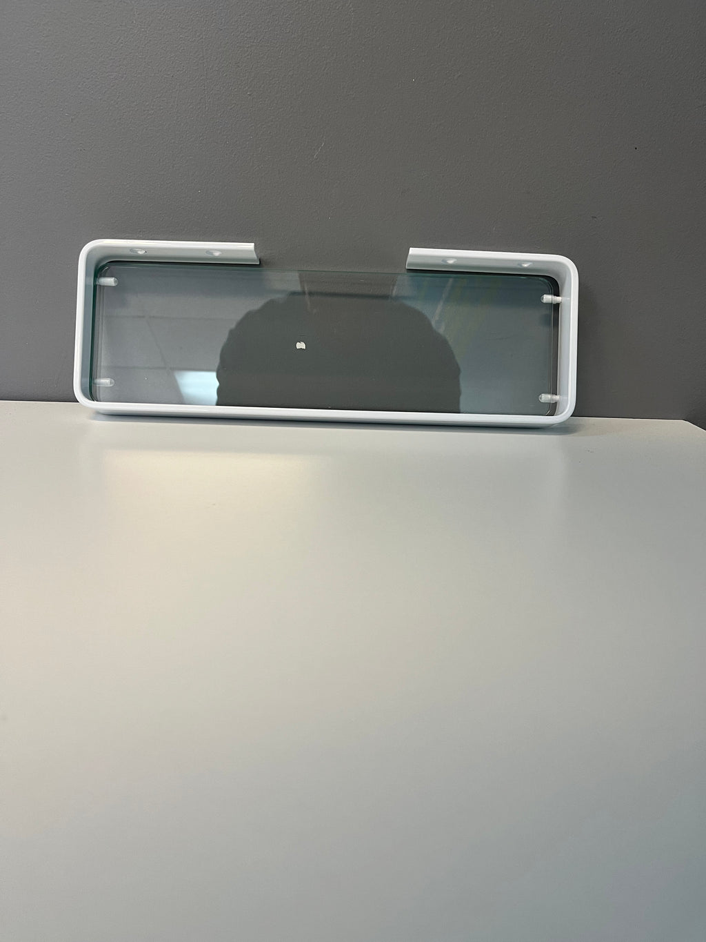 White Glass Shelf 15"