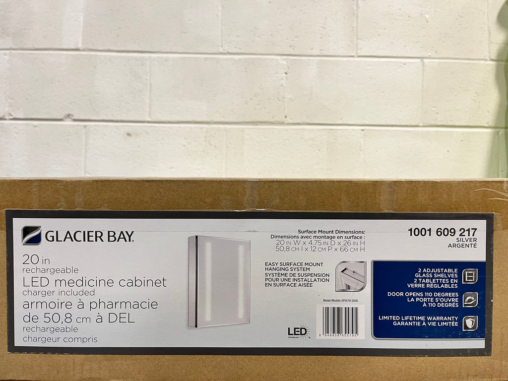 20-inch Rechargeable LED Medicine Cabinet