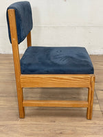 Blue Suede Pine Chair