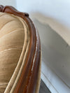 Tan Velvet Tub Accent Chair