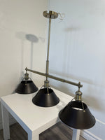 Metal Brass Triple Pendant Light
