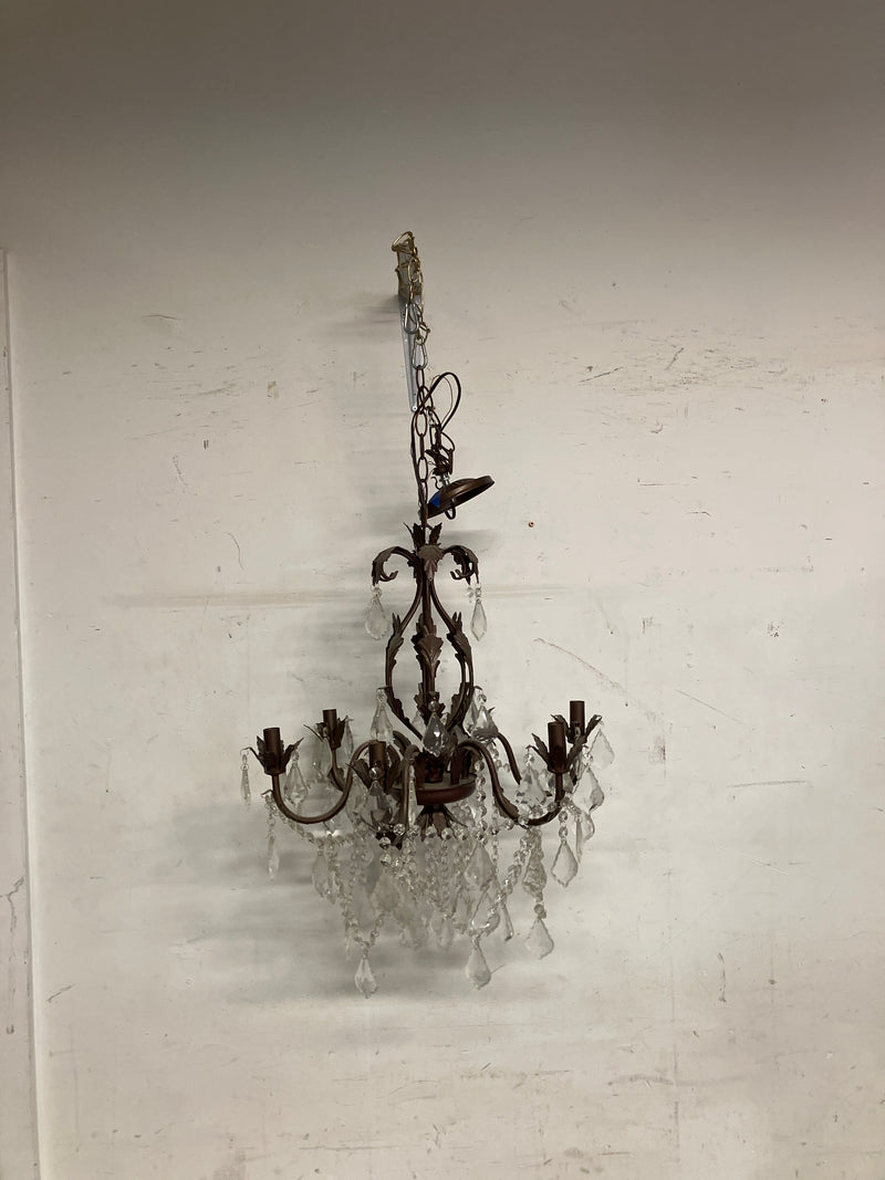 21”W Bronze Chandelier