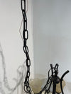 Black 6-Bulb Metal Chain Chandelier
