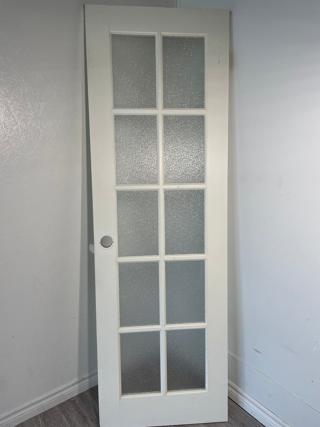 White 10-Lite Wood/Glass French Door