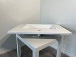 White Drop-in Top Bathroom Sink