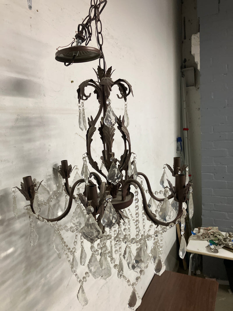 21”W Bronze Chandelier