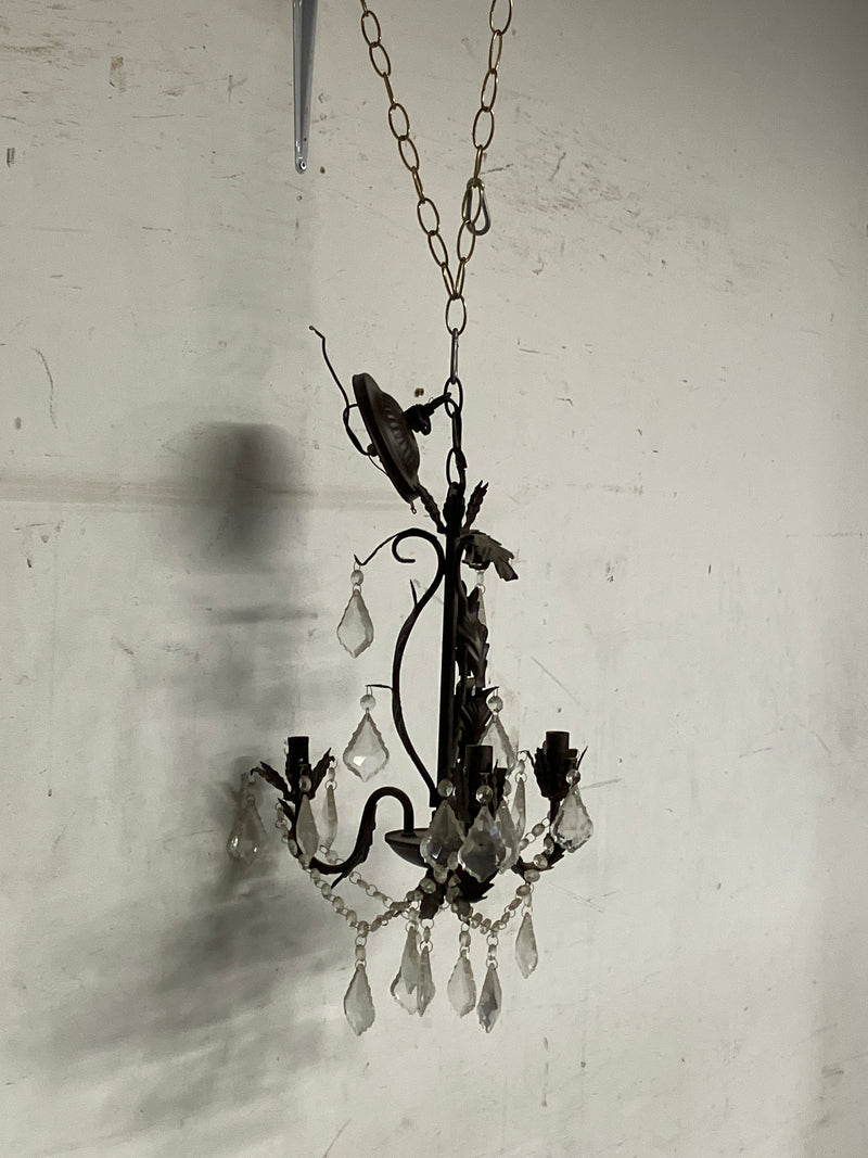 13”W Bronze 3 Bulb Chandelier