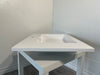 White Drop-in Top Bathroom Sink