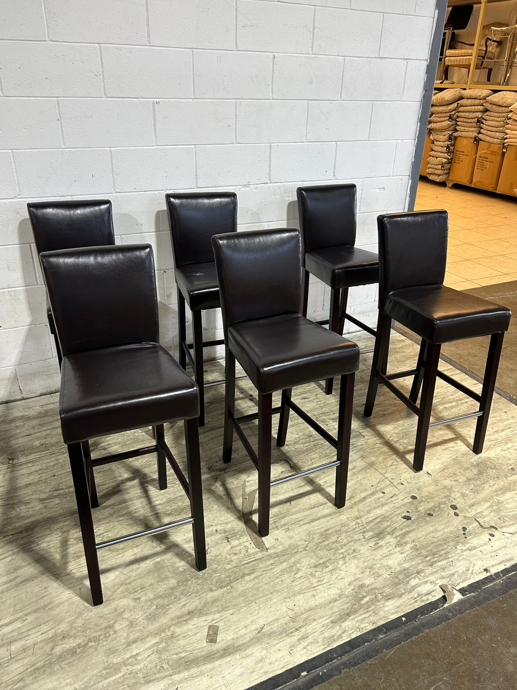 16"W chairs Set of 6 tall chairs