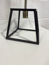 1-Light Gold Mid-Century Modern Square Mini Pendant