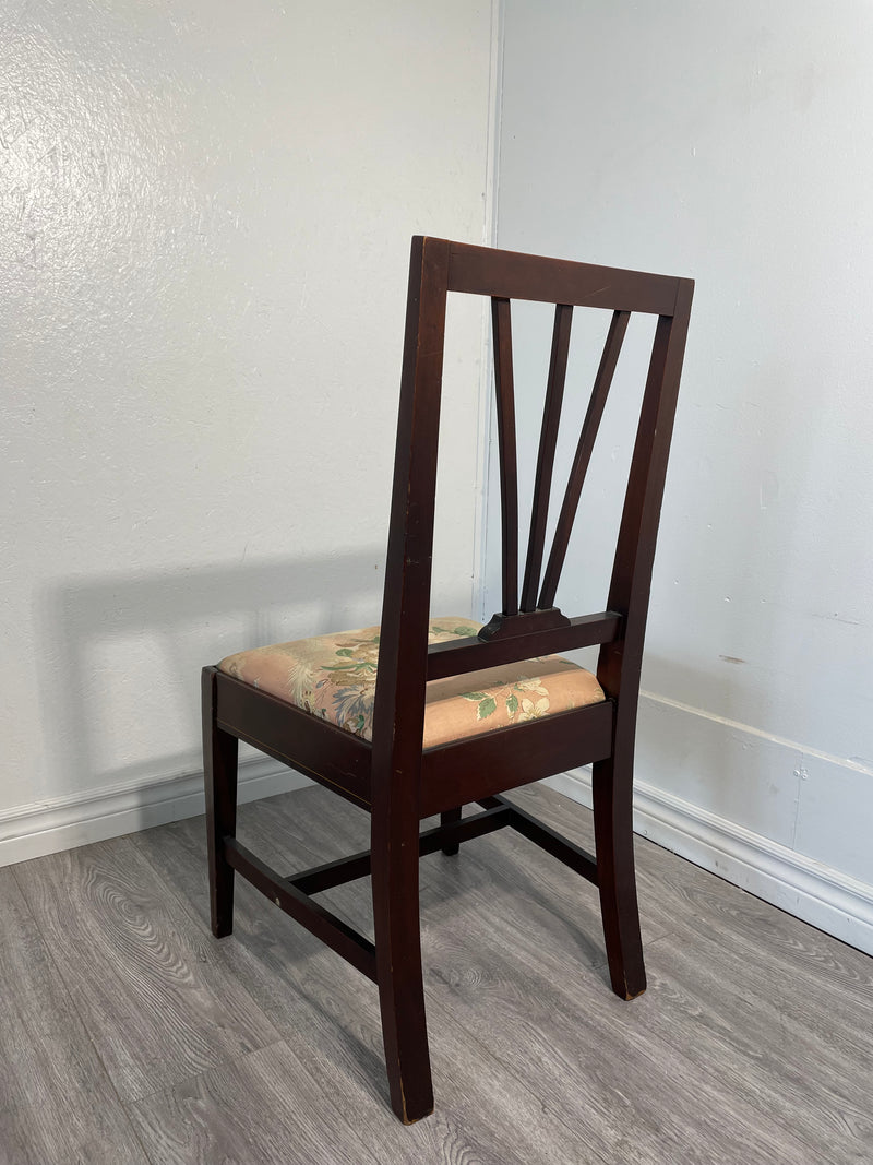 Antique Floral Cushioned Dining Chair