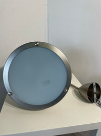 Chrome Metal Semi-circle Single Pendent Light