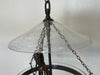 Brown/Clear Glass Single Pendant Light with Open Top