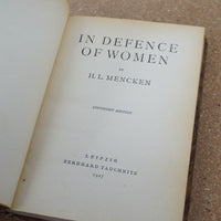 In Defense of Women by H.L. Mencken 1927