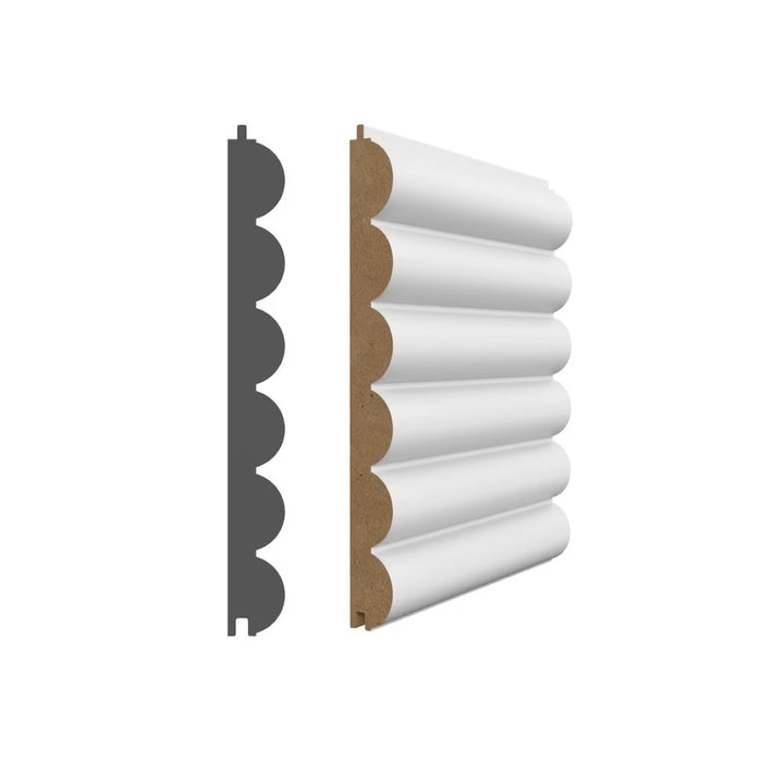 Primed MDF DAME-S Wall Panels 0.75x6.69x96-inch (2 pack) - White