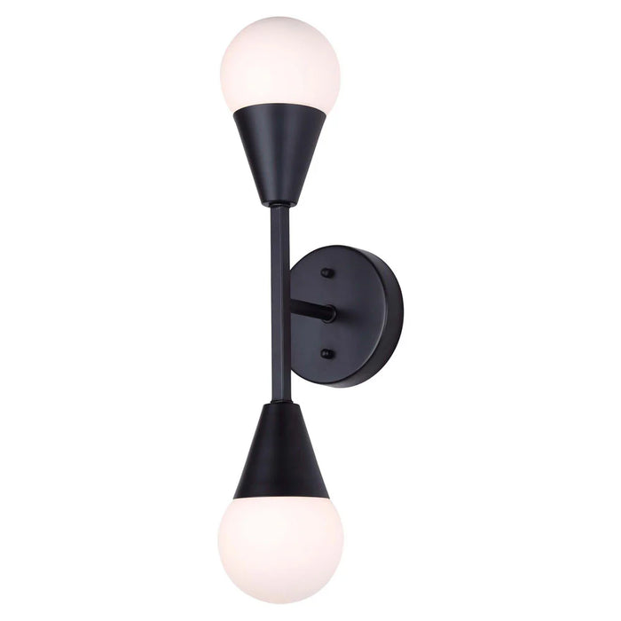 ARLOWE Opal Glass Wall Light -  IWF1125A02 - Black