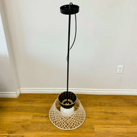 Jelice 1-Light 18-inch Pendant Light in Beige & Brown