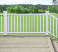 White PVC Composite Horizontal Deck Railing Kit (6 ft. x 42 in)