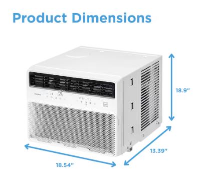 Vissani Inverter Window Air Conditioner with Dehumidifier Mode and Remote