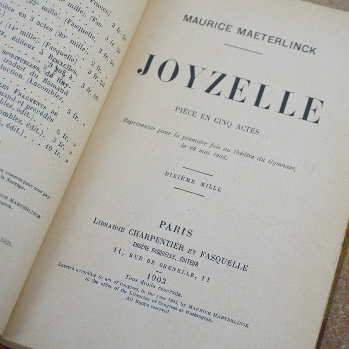 Joyzelle by Maurice Maeterlinck 1903