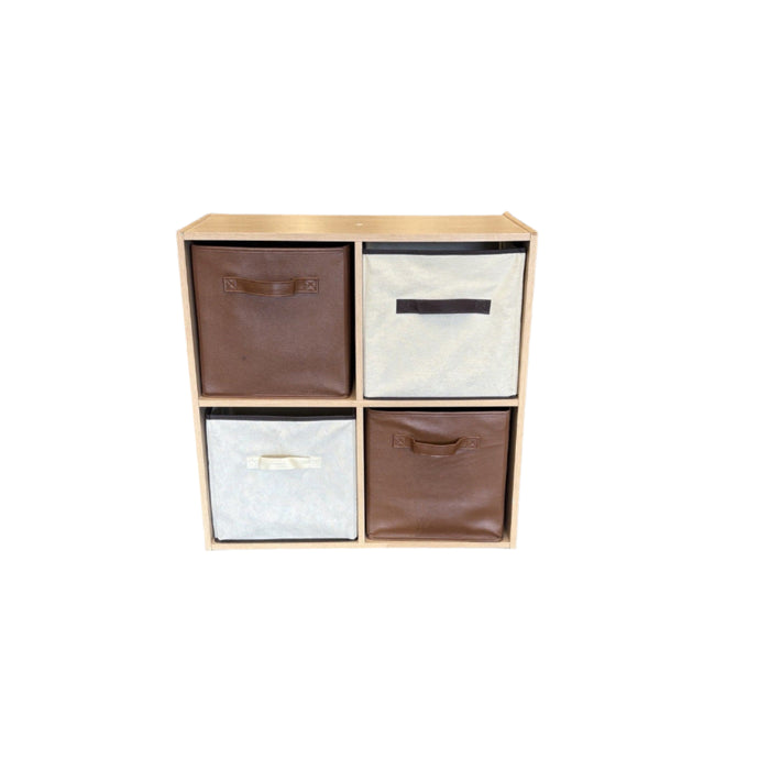 Cube Storage Bin With 4 Fabric Storage Bins
