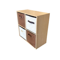 Cube Storage Bin With 4 Fabric Storage Bins