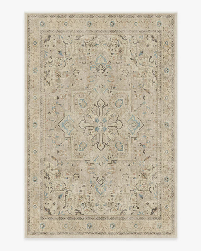 6’x 9’ Kamran Ivory Opal Tufted Rug