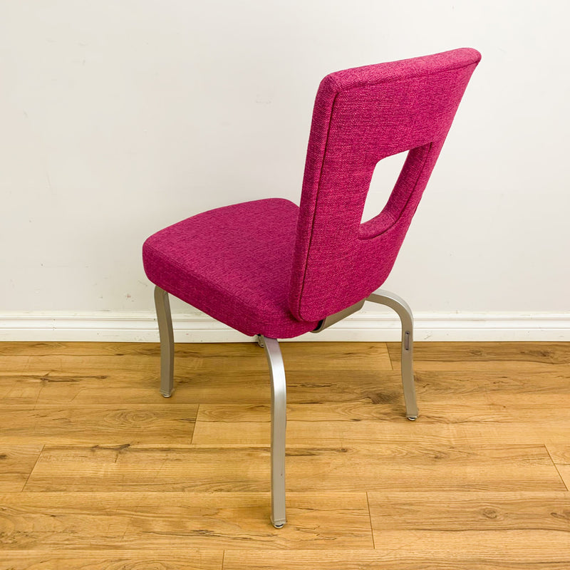 Keyhole Upholstered Banquet & Dining Chair in Purple