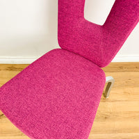 Keyhole Upholstered Banquet & Dining Chair in Purple