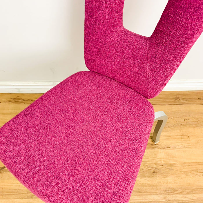 Keyhole Upholstered Banquet & Dining Chair in Purple