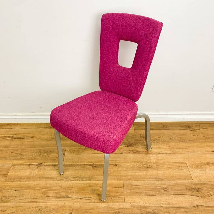 Keyhole Upholstered Banquet & Dining Chair in Purple