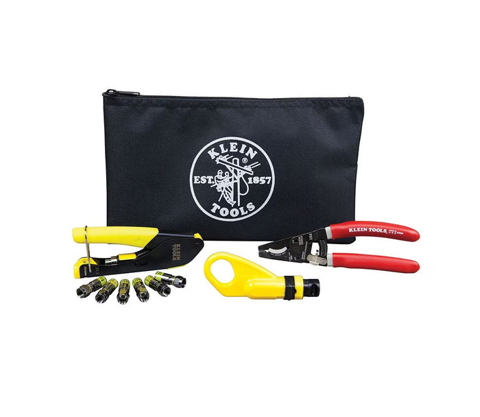 Klein Tools Coax Cable Installation Kit with Zipper Pouch