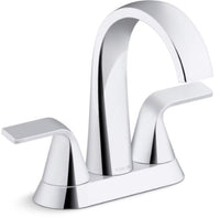 Cursiva 4" Centerset 2-Handle Bathroom Faucet in Polished Chrome
