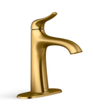 KOHLER Easmor 1-Handle Bathroom Sink Faucet in Gold