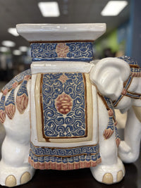 8- Inch Glazed Ceramic Elephant 1970s