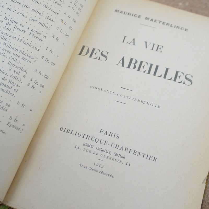 La Vie des Abeilles by Maurice Maeterlinck 1912