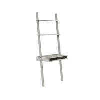 33-inch W Ladder Style Desk and Wall Shelf Unit in Grey